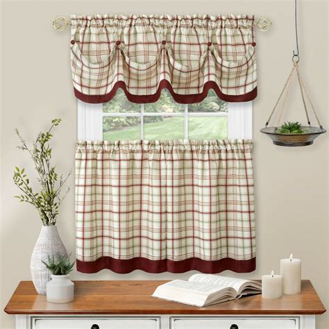 When purchased online. . 3 pc kitchen curtain set